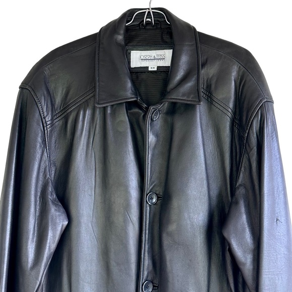 Oversized Boyfriend Black Lambskin Leather Coat Jacket Buttery Soft Quiet Luxury - Picture 5 of 13